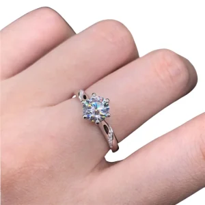 Bague Or Blanc Diamant Vintage