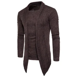Faux pull en tricot de couleur unie vintage