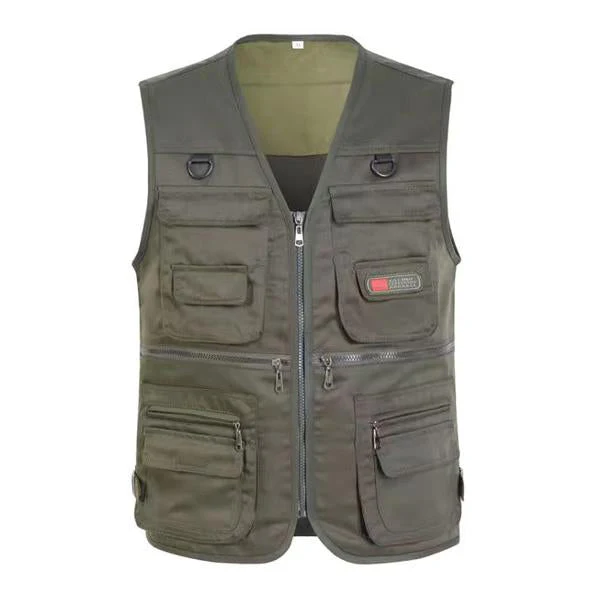 Gilet de pêche à fermeture éclair vintage – Image 4