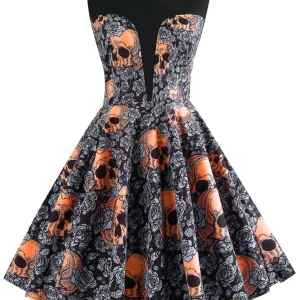 Robe Rockabilly Tête De Mort